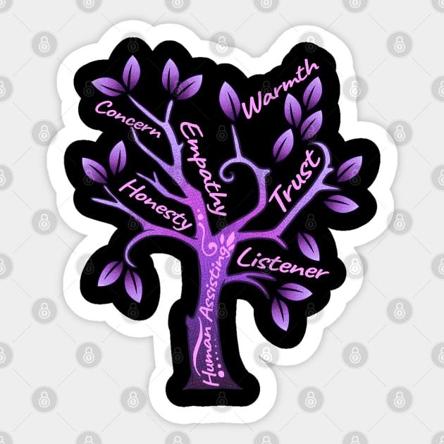 Social Worker Gift Product Graduation Social Work Word Tree Design Sticker by Linco